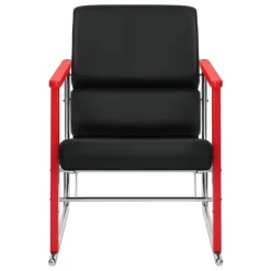Hem Experiment lounge chair 503, red - black leather