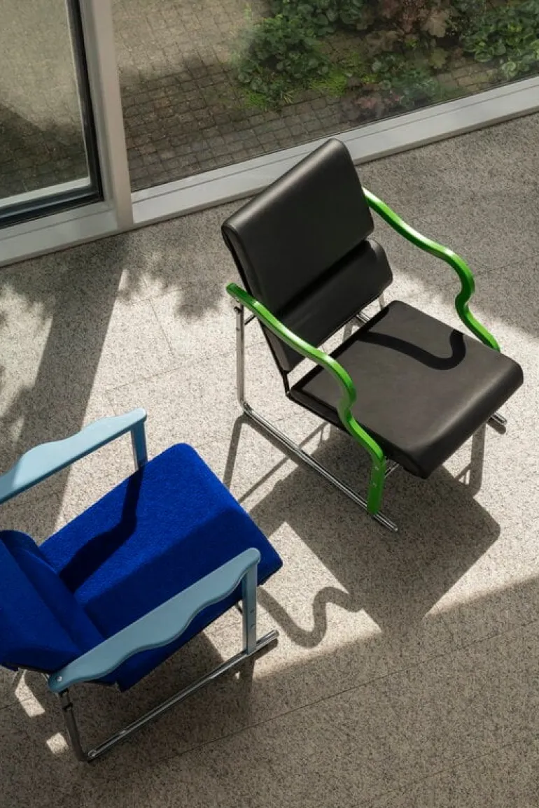 Hem Experiment lounge chair 502, blue - ultramarine