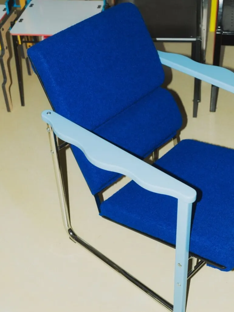 Hem Experiment lounge chair 502, blue - ultramarine
