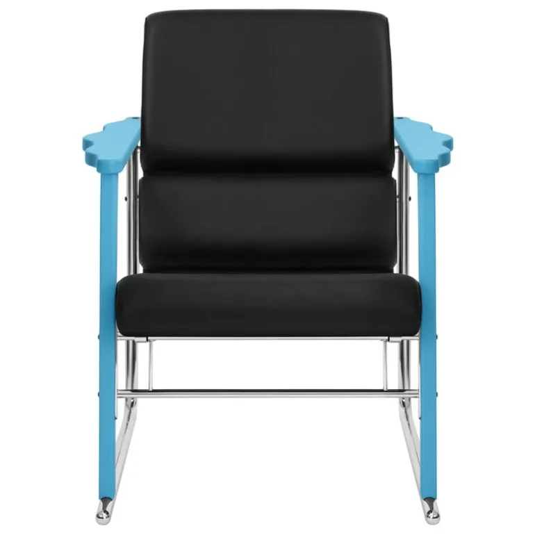 Hem Experiment lounge chair 502, blue - black leather