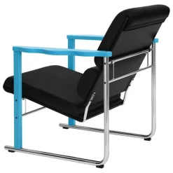 Hem Experiment lounge chair 502, blue - black leather