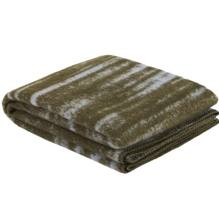 Hem Glitch throw, 180 x 130 cm, powder blue - olive green