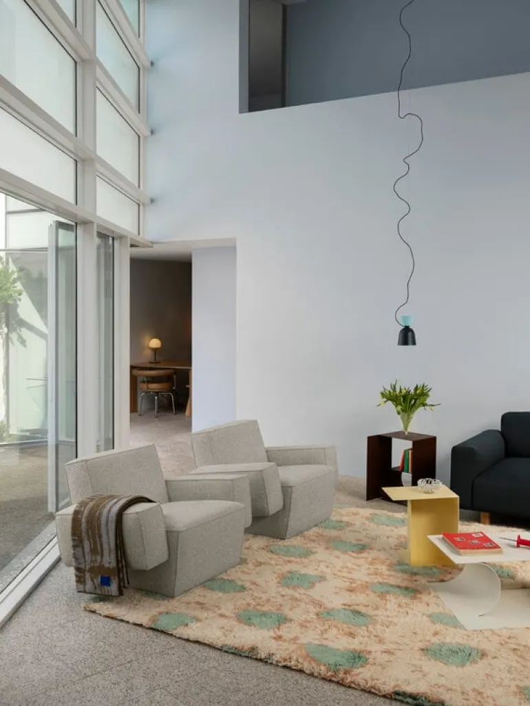 Hem Glyph Alpha side table, grey white