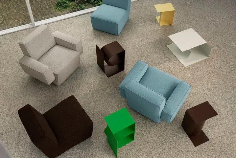 Hem Glyph Beta side table, chocolate brown