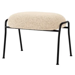 Hem Hai ottoman, eggshell boucle