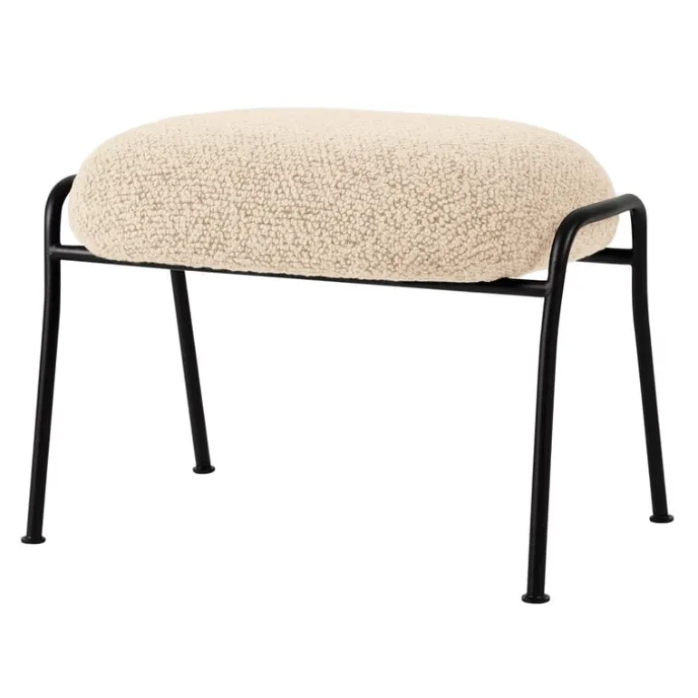 Hem Hai ottoman, eggshell boucle