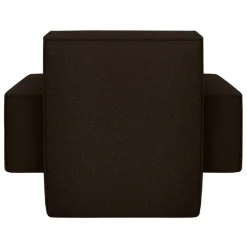 Hem Hunk lounge chair with armrests, Tiree Chocolate