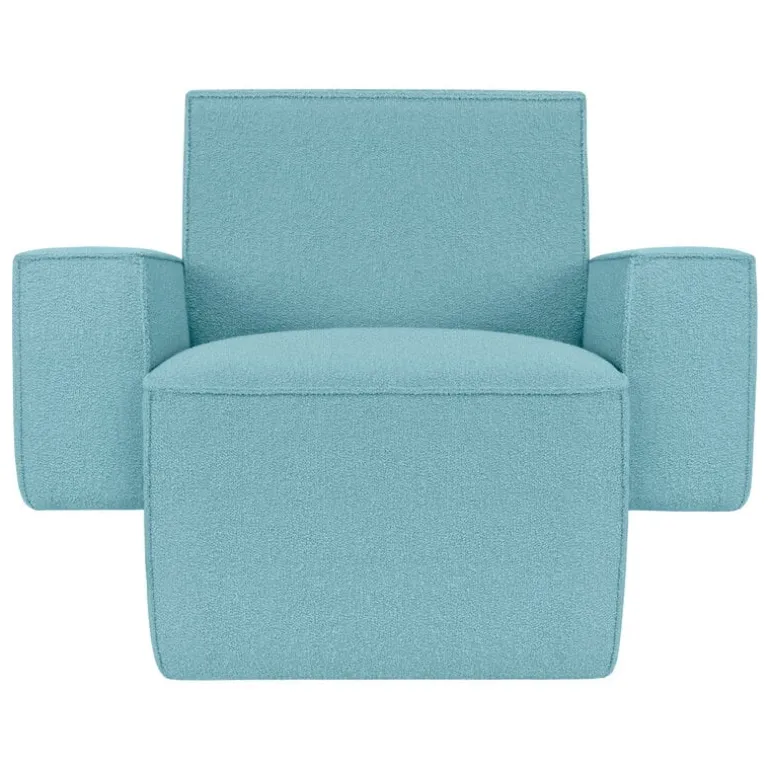 Hem Hunk lounge chair with armrests, Tiree Icicle