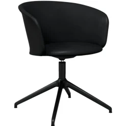 Hem Kendo swivel chair, black leather - black
