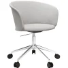 Hem Kendo swivel chair w/ castors, porcelain - polished aluminium