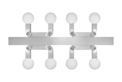 Hem Knuckle Linear chandelier, brushed aluminum
