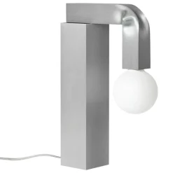 Hem Knuckle table lamp, brushed aluminum
