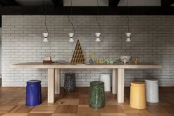 Hem Last stool, black - white splatter