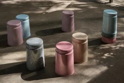 Hem Last stool, grey - lime splatter