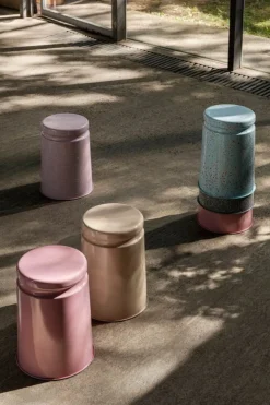 Hem Last stool, grey - lime splatter