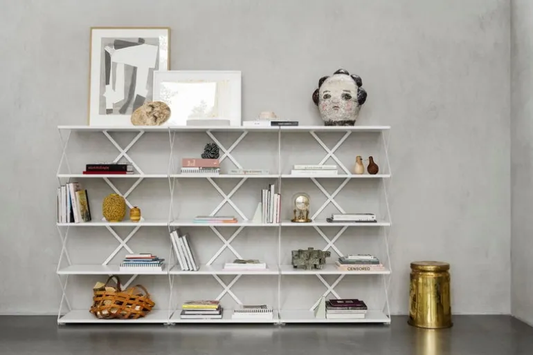 Hem Last stool, polished brass