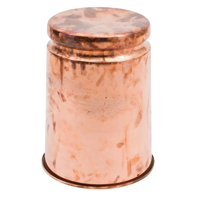 Hem Last stool, polished copper