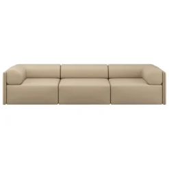 Hem Palo Block 3-seater sofa, low back with armrests, beige