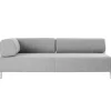 Hem Palo 2-seater chaise, left, grey