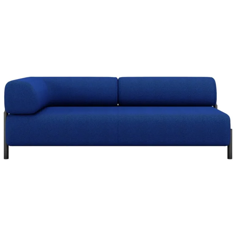 Hem Palo 2-seater chaise, left, cobalt