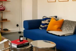 Hem Palo 2-seater chaise, left, cobalt