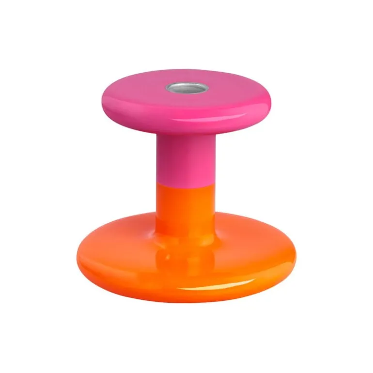 Hem Pesa candle holder, low, magenta - orange