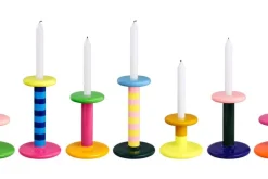 Hem Pesa candle holder, medium, green - magenta - honey yellow