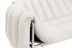 Hem Puffy 2,5 seater sofa, natural - stainless steel