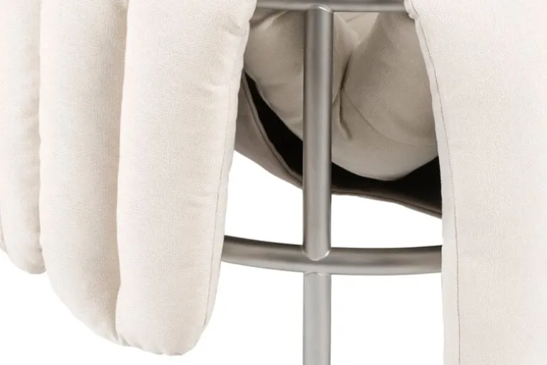 Hem Puffy 2,5 seater sofa, natural - stainless steel