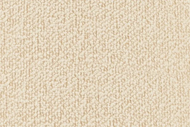 Hem Puffy lounge chair, eggshell boucle - stainless steel