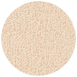 Hem Puffy lounge chair, eggshell boucle - cream steel