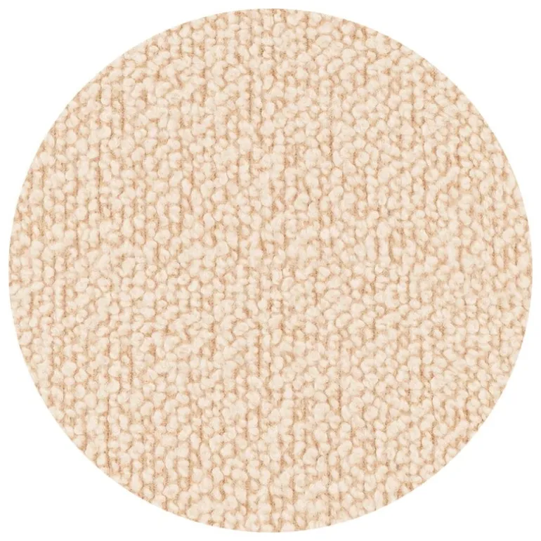 Hem Puffy lounge chair, eggshell boucle - cream steel