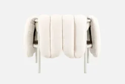 Hem Puffy lounge chair, natural - cream steel
