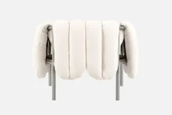 Hem Puffy lounge chair, natural - stainless steel