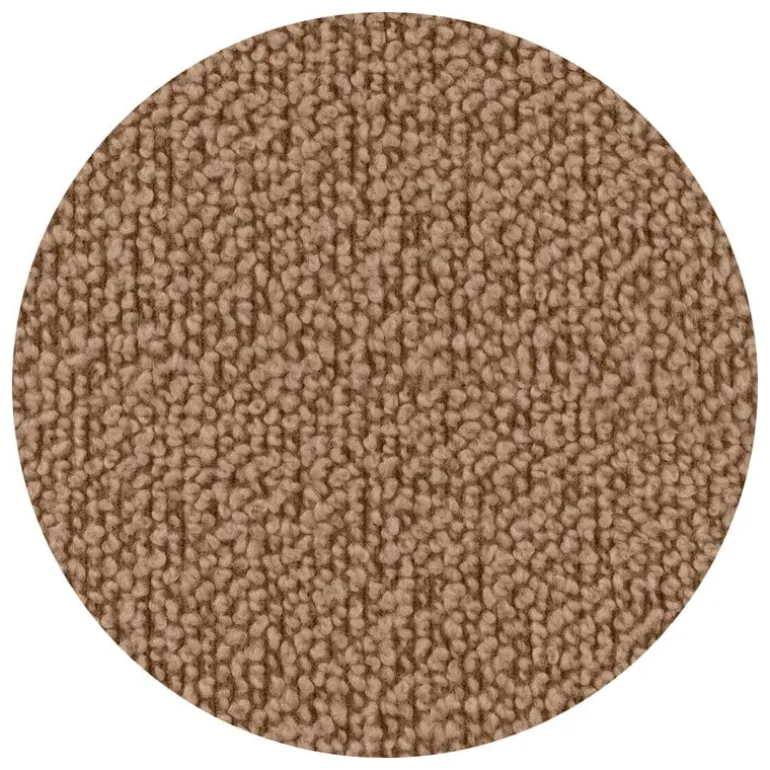 Hem Puffy lounge chair, sawdust boucle - cream steel