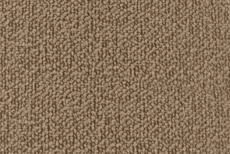 Hem Puffy lounge chair, sawdust boucle - stainless steel