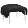 Hem Puffy ottoman, anthracite - stainless steel