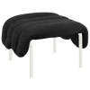 Hem Puffy ottoman, anthracite - cream steel