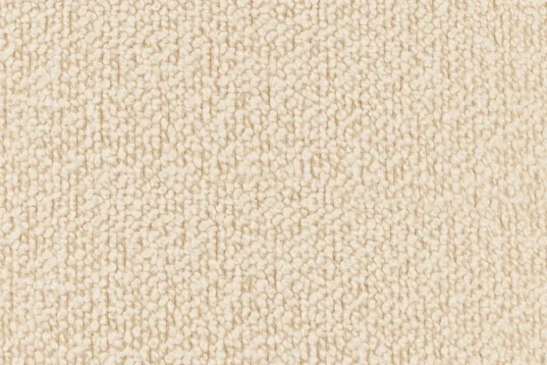 Hem Puffy ottoman, eggshell boucle - cream steel