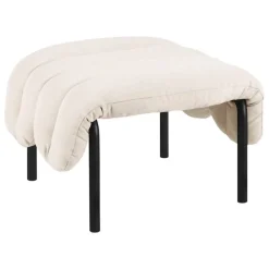 Hem Puffy ottoman, natural - black grey steel