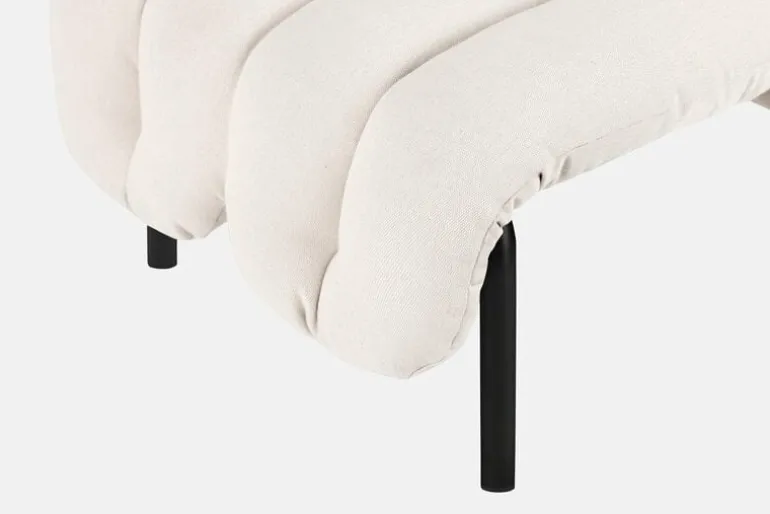 Hem Puffy ottoman, natural - black grey steel