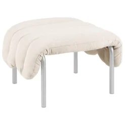 Hem Puffy ottoman, natural - stainless steel