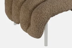 Hem Puffy ottoman, sawdust boucle - stainless steel