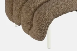 Hem Puffy ottoman, sawdust boucle - cream steel