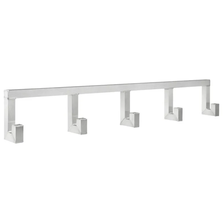 Hem Tig Hook, quintuple, brushed aluminium