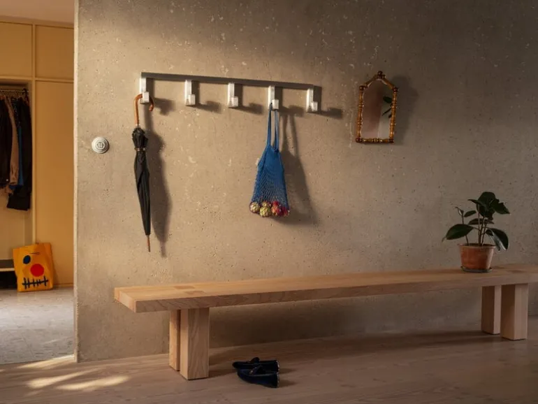 Hem Tig Hook, quintuple, brushed aluminium