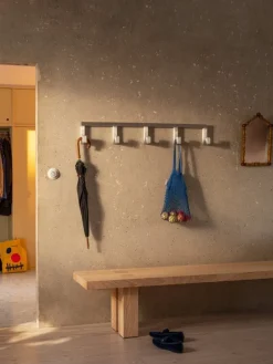 Hem Tig Hook, quintuple, brushed aluminium