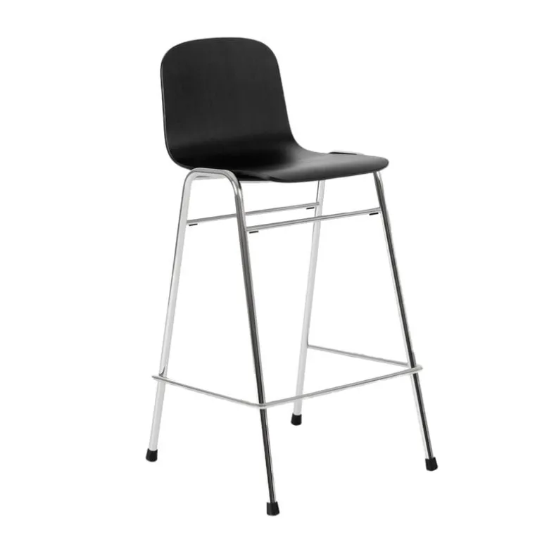 Hem Touchwood counter chair, 65 cm, black - chrome