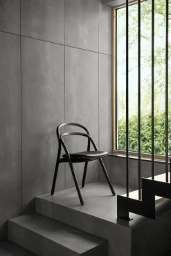 Hem Udon chair, black - black leather