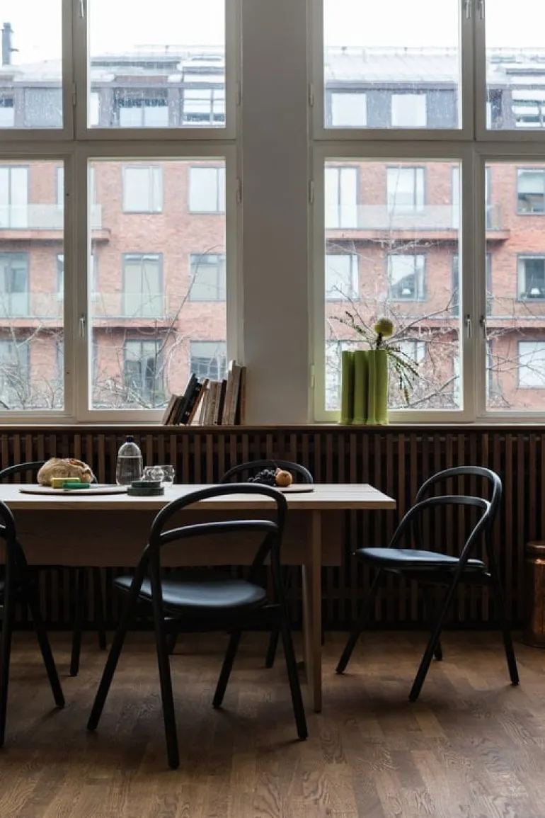 Hem Udon chair, black - black leather